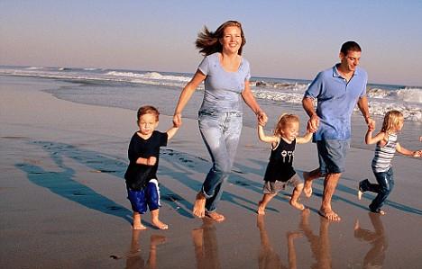 Family on holiday